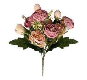 Set 3 Ramo Flores Artificiales Peonías Capullos Adorno Jhn