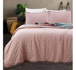 Cubrecama Y Fundas Con Pompon Dos Plazas Dormitorio 3