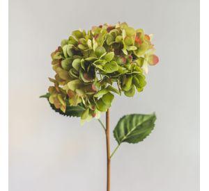 Hortensia Verde con Rosado Flor Artificial by Le Bouquet 66 cm