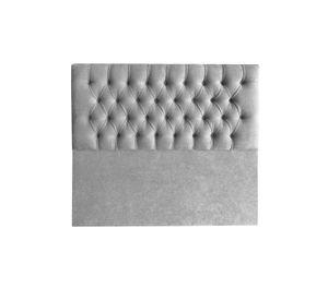 Respaldo de Cama Capitoné Premium Lino Gris Plata - 2 Plazas