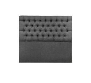 Respaldo de Cama Capitoné Premium Lino Grafito - 1.5 Plaza