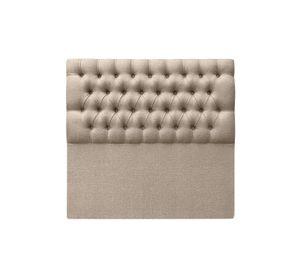 Respaldo de Cama Capitoné Premium Lino Beige - 2 Plazas