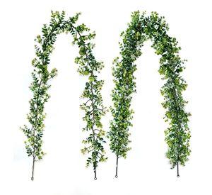 Set de 2 Plantas Artificiales Guirnaldas Eucalipto Hoja Jhn
