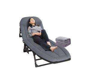 Catre/cama campaña outdoor plegable acolchado gris