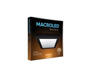 PLAFON PANEL LED 18W NEGRO CUADRADO 3000K