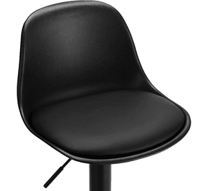 Pack 2 Pisos y sillas bar MKP Eames Base Negra para Cocina o Bar Negro