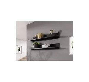 Set de Repisas Modelo T Negro