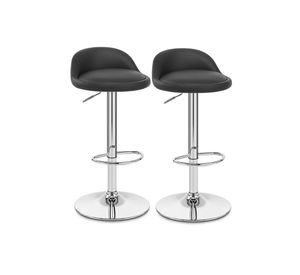Pack 2 Piso Bar Altura Regulable Negro