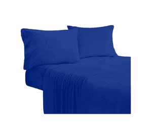 Sabanas 2 Plazas 4 Piezas Polar 144 Hilos Azul Oscuro