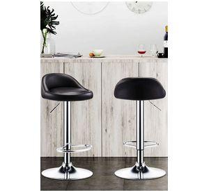 Pack 2 Piso Bar Altura Regulable Negro