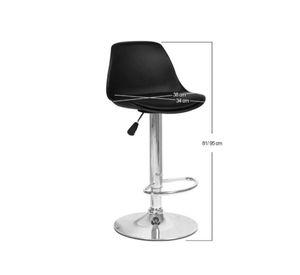 Pack 2 Pisos Bar Taburetes Silla Tulip  Alex  Negras