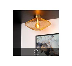 LAMPARA TECHO MESH OVAL DORADO Ø45cm 1XE27