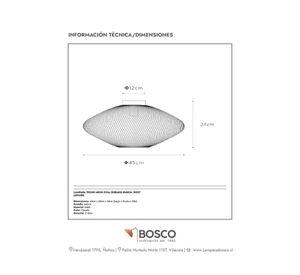 LAMPARA TECHO MESH OVAL DORADO Ø45cm 1XE27