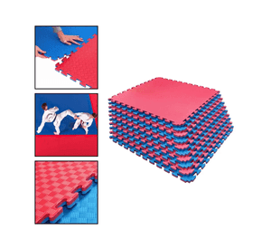 Pack 10 Plancha Tatami 100cm X 100cm X 2.5cm Rojo Y Azul