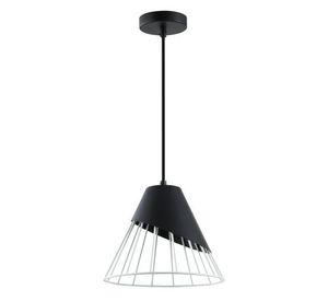 Lampara Colgante Metalica Moderna Vintage Negra O Crema Ampolleta Amarillo