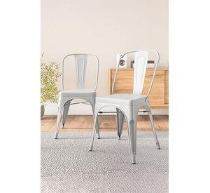 Silla Metal Tolix Blanco