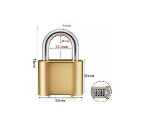 Candado clave inoxidable 4 dígitos exterior waterproof co...