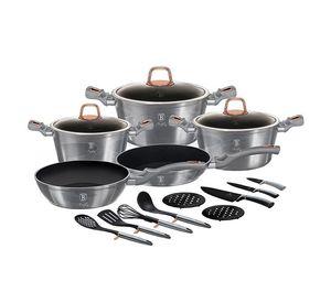 Bateria de cocina 17 piezas full induccion antihaderente
