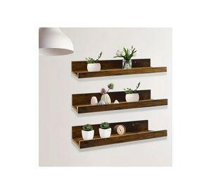 Repisa Flotante Modelo Corchete 150cm Marrón Oscuro