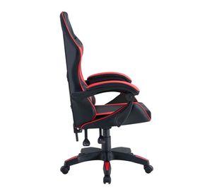 Silla Gamer Tokio Ergonómica Negro y Roja Reclinable Con Cojines
