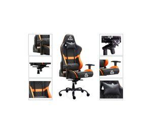 Silla Gamer de oficina Profesional Ulrik Pro XL Iron 4D Naranjo
