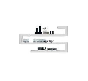 Juego Repisas Flotantes Madera Geo Blanco 95x45x15 CM