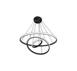 Lámpara de techo colgante led triple aro 80w multicolor