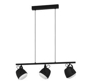 Lámpara Colgante Upanema Acero Negro E27 3X28W IP20 cod.390046