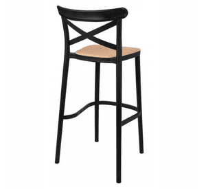 Taburete Crossback Danubio 66cm Piso Bar O Terraza Apilable
