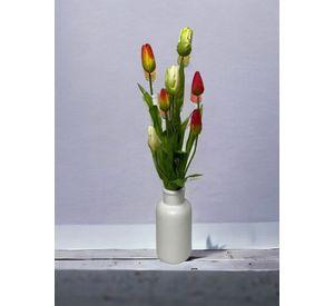 Flor Decorativa Arreglo Tulipán 50cm (Sin Macetero)