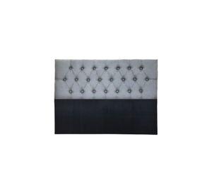 Respaldo King Piso Capitone Premiun 180x140 CM Gris Claro Lino
