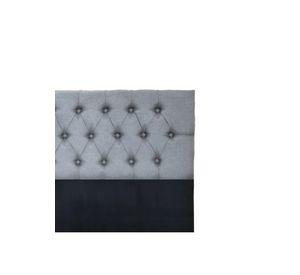 Respaldo King Piso Capitone Premiun 180x140 CM Gris Claro Lino