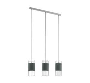 Lámpara Colgante Norumbega Acero Blanco E27 3X60W IP20 cod.97955