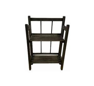 Estante Organizador Madera Librero 2 Niveles 46x31x15 CM Caoba