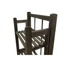 Estante Organizador Madera Librero 2 Niveles 46x31x15 CM Caoba