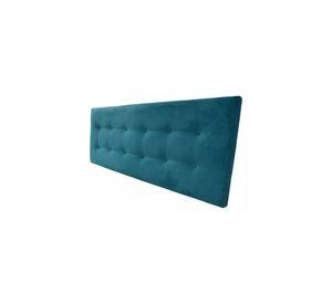 Respaldo Elegante 1 Plaza Capitone 105x60 CM Turquesa Felpa Botones