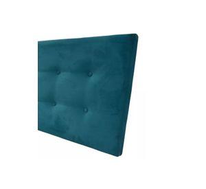 Respaldo Elegante 1 Plaza Capitone 105x60 CM Turquesa Felpa Botones