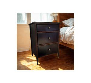 VELADOR DORMITORIO MOCACCINO 3 CAJONES MADERA