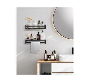Set de 3 Repisas Flotantes Modernas Barandas 60cm Negro