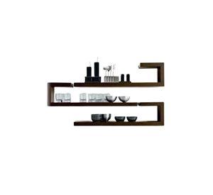 Juego Repisas Flotantes Madera Geo Café 95x45x15 CM