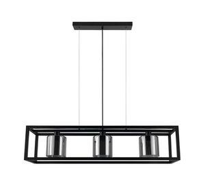 LAMPARA COLGANTE BRISLING ACERO NEGRO E27 3X60W IP20 COD.33985