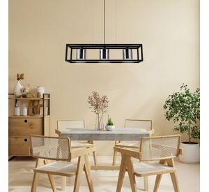 LAMPARA COLGANTE BRISLING ACERO NEGRO E27 3X60W IP20 COD.33985