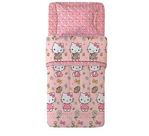 SET DE SABANA INFANTIL POLIESTER PLAZA Y MEDIA 165 X 240 CM ROSA1