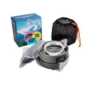 Set Ollas Outdoor Camping Cocinilla Utensilios Ds-308