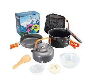 Set Ollas Outdoor Camping Cocinilla Utensilios Ds-308
