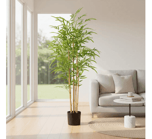 Planta Bambu Artificial Decorativa Grande Macetero 1,20cm
