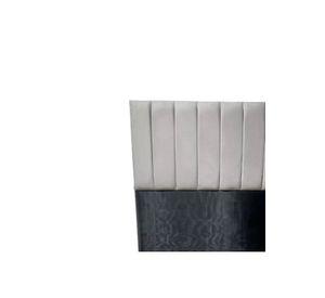 Respaldo 2 Plazas Piso Capitone Premium 150x140 CM Gris Claro Felpa Lineal