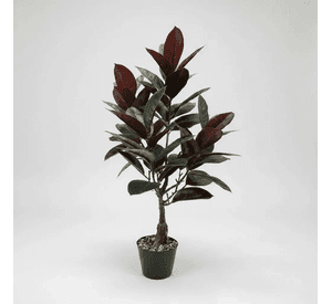 Planta Artificial Tipo Gomero Ficus Con Macetero 80cm