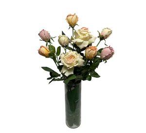 Flor Decorativa Rosa Rosada 85cm