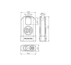 CANDADO ODIS M50S PROTECTED 54MM